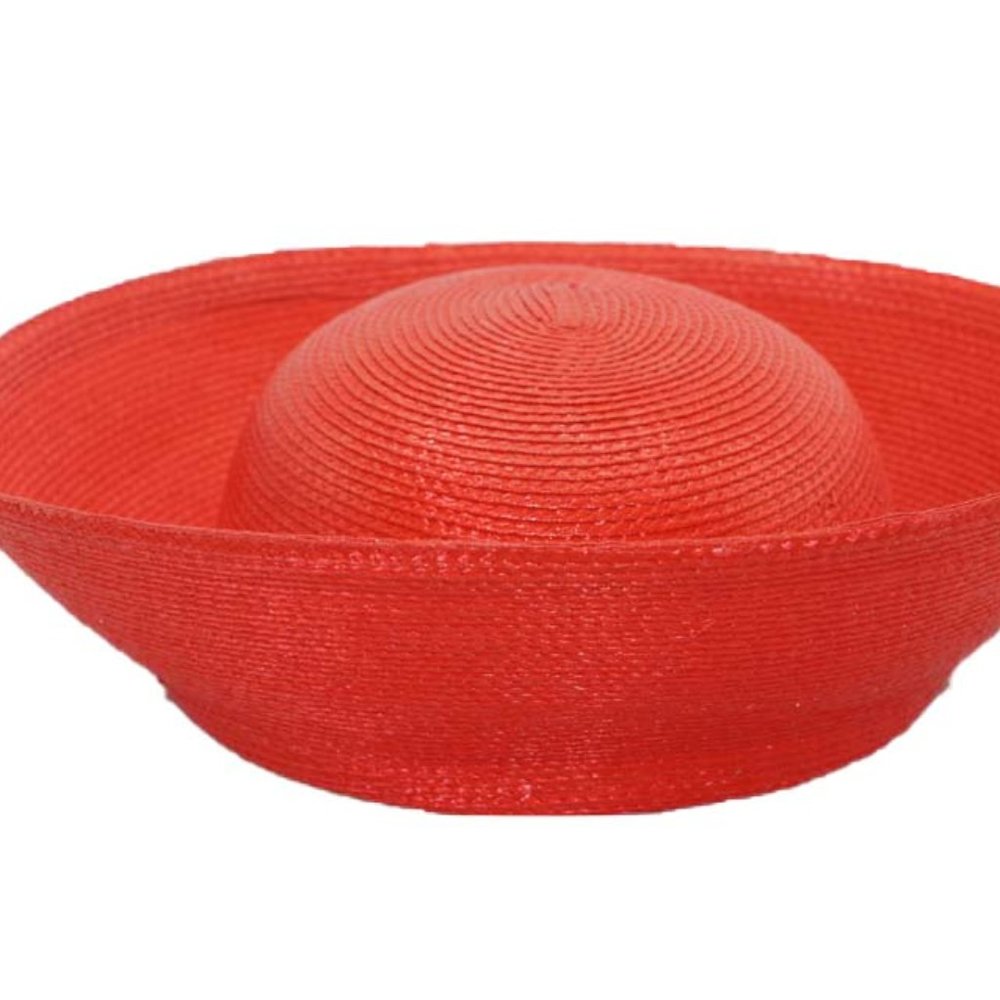 (JS1005 - Red) PP Plain Church Hat